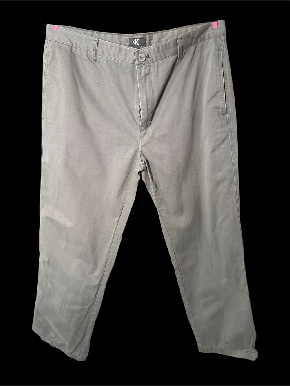 Calvin Klein Men’s Dress Pants 38x32 Gray Chino Slacks